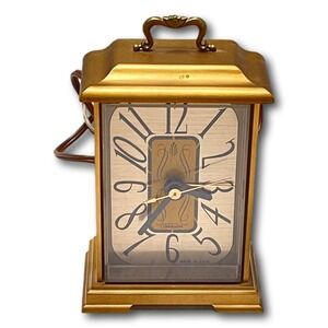 Sunbeam Alarm Electric Clock Gold Working‎ 480-1136C USA 1968 Vintage MCM